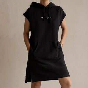 Champion Black Reverse Weave Dress with Hood Size Large